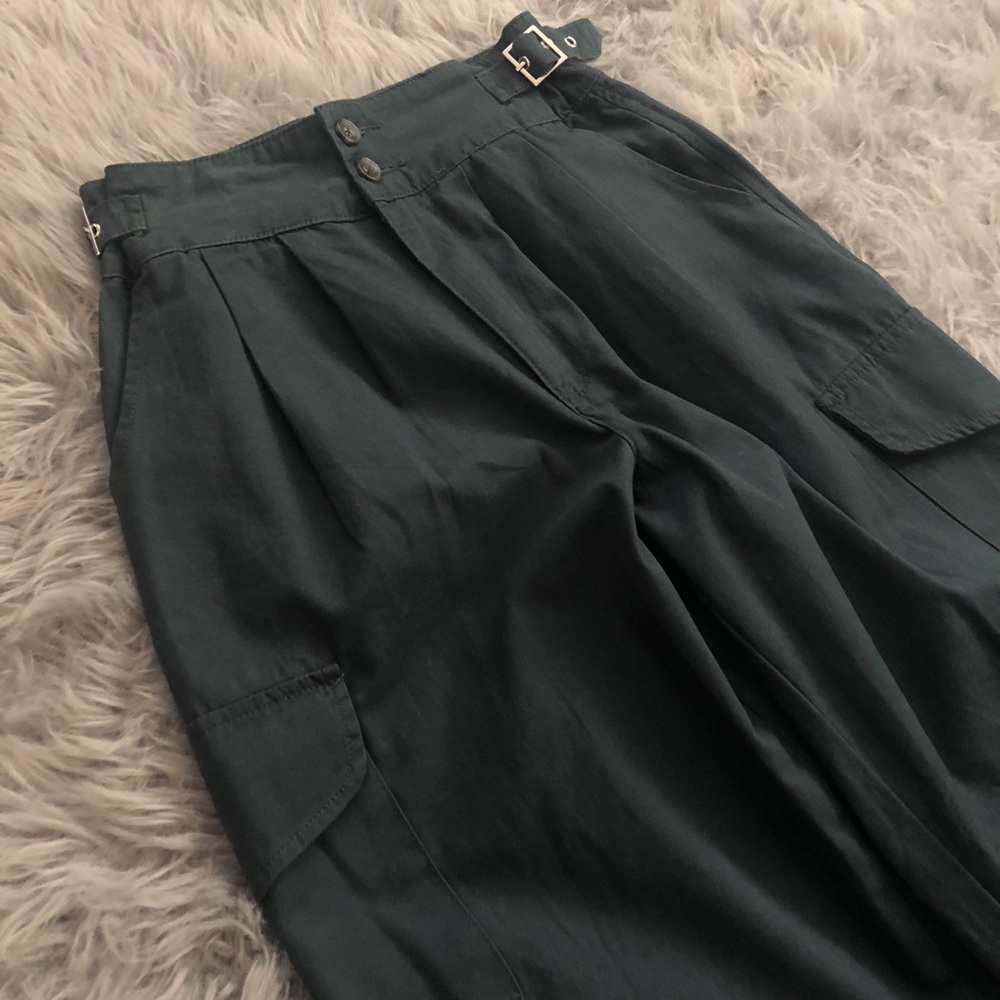 Belted cargo balloon leg pants